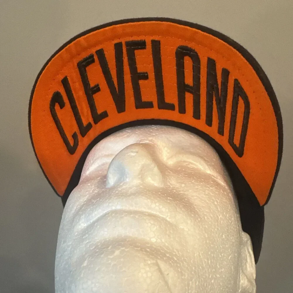 Cleveland Browns New Era 59FIFTY Fitted Hat Size 7 1/8 NFL Brown Orange